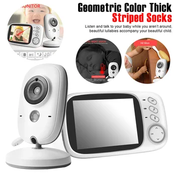 

3.2 Inch Color Wireless Baby Monitor Two-way Intercom Nanny Security Camera Video Humidity Display Lullaby VOX Power Saving Mode