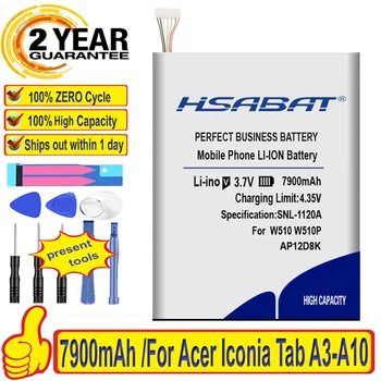 

100% Original HSABAT 7900mAh AP12D8K Battery For Acer Iconia Tab A3-A10 A3-A11 W510 W510P