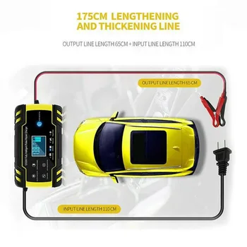 

Pulse Car Battery Charger AGM Replacement Auto Repair function LCD ATV