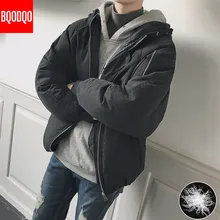 90% белая куртка на утином пуху, зимняя мужская теплая японская Корейская Повседневная зимняя куртка, Модные свободные хип-хоп уличные куртки в стиле Харадзюку