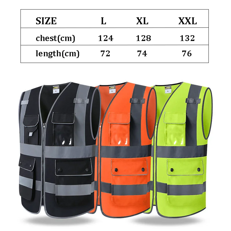 Gilet à bretelles réfléchissantes pour adultes et enfants, 10 pièces, gilet  de sécurité, bande élastique à fermeture éclair - AliExpress