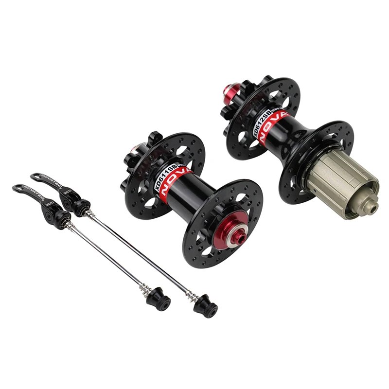 QR Black 28H 11S Тайвань Novatec XD611SB XD612SB дорожный велосипед Mtb диск 8 9 10 11S велосипедный концентратор 28 отверстий быстроразъемный QR 9*100 мм 10*135 мм передний задний - Цвет: QR Black 28H 11S