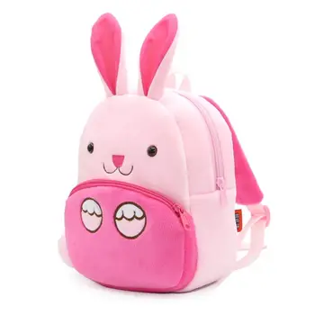 

Lovely Rabbit Toddler Backpack Soft Plush Kids Schoolbag Snack Toy Shoulder Bag