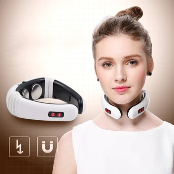 

Electric Pulse Back Neck Massager physiotherapy Instrument Far Infrared Heating Pain Relief Tool Cervical Relaxation Machine