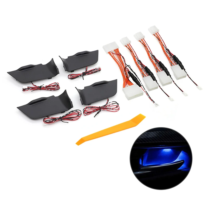 Interior Handle LED Atmosphere Lamp Interior Door Ambient Bowl Lamp Refitting Decoration Light For Toyota RAV4 2019 2020 5th