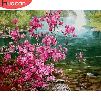 

HUACAN Pictures By Number Tree Scenery Kits Home Decor DIY Paint By Number For Adults Drawing On Canvas HandPainted Art Gift