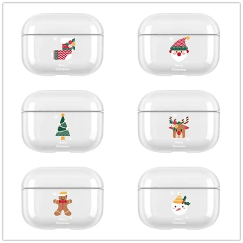 

Santa Claus Christmas Case for Apple Airpods Pro 2 1 Case Protective cover Wireless Headset for air pods pro Clear hard PC Case