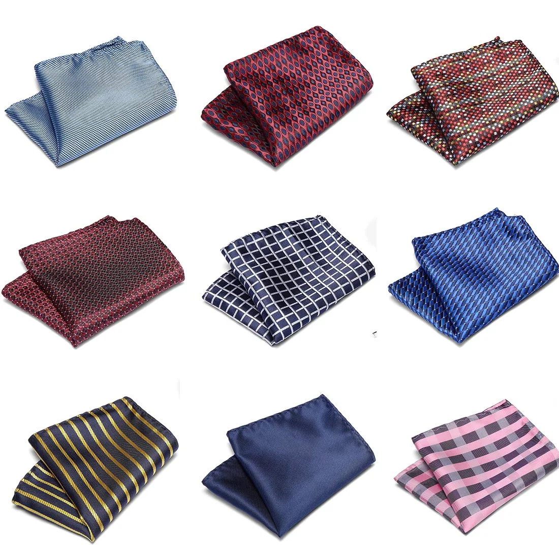 

2020 Pocket Square Set Formal Necktie Hankerchief Gentleman Polyester Silk Neck Tie