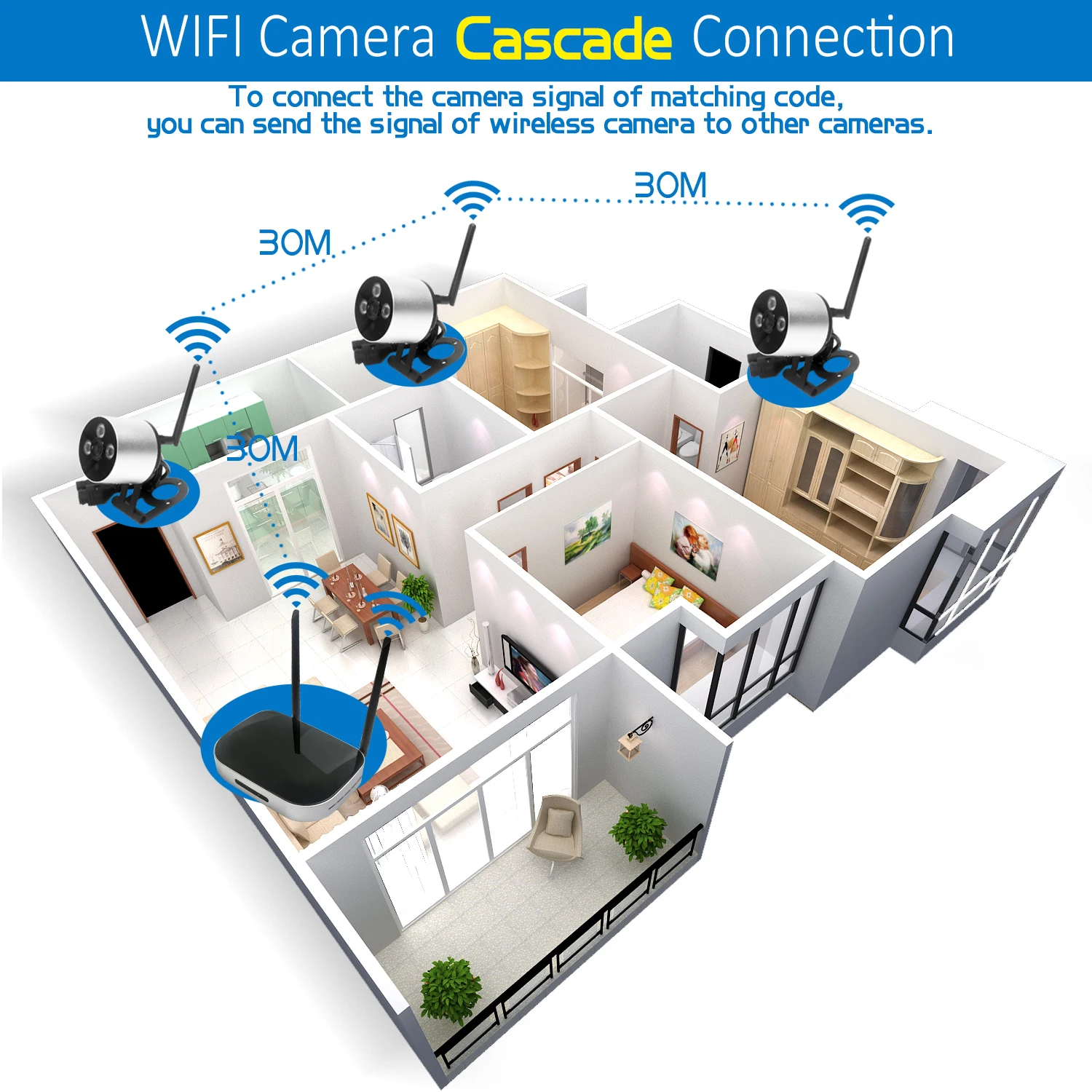 A-ZONE 1080P HD Wifi камера безопасности Система 4CH 2.0MP NVR аудио беспроводная домашняя/уличная камера видеонаблюдения Видео ip-камера комплект