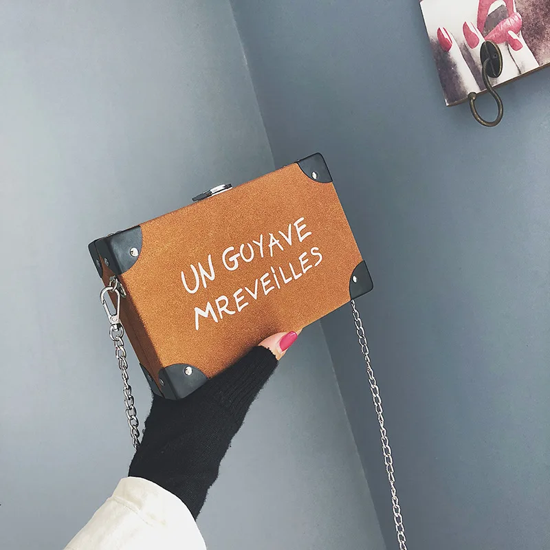 

New Arrival Bag Women's 2020 New Style Fashion Korean-style Versatile Chain Square Sling Bag Dull Polish Crossbody Bag Box Bag