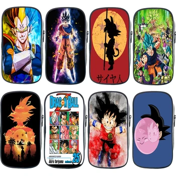 

Student Anime Dragon Ball Pen Bag Kids Pencil Case Cool Girl Cosmetic Makeup Bag Large Capacity Cute Goku Cartoon Stationery Bag