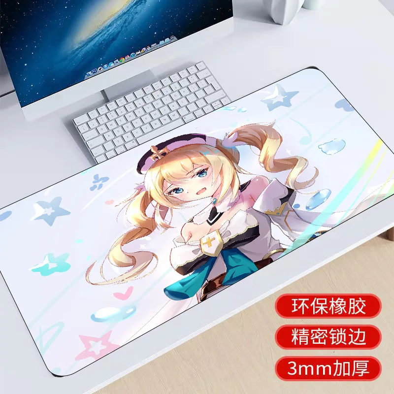 Genshin Impact E-sports game mousepad large computer desk pad student writing deskmat desktop keyboard pad animation