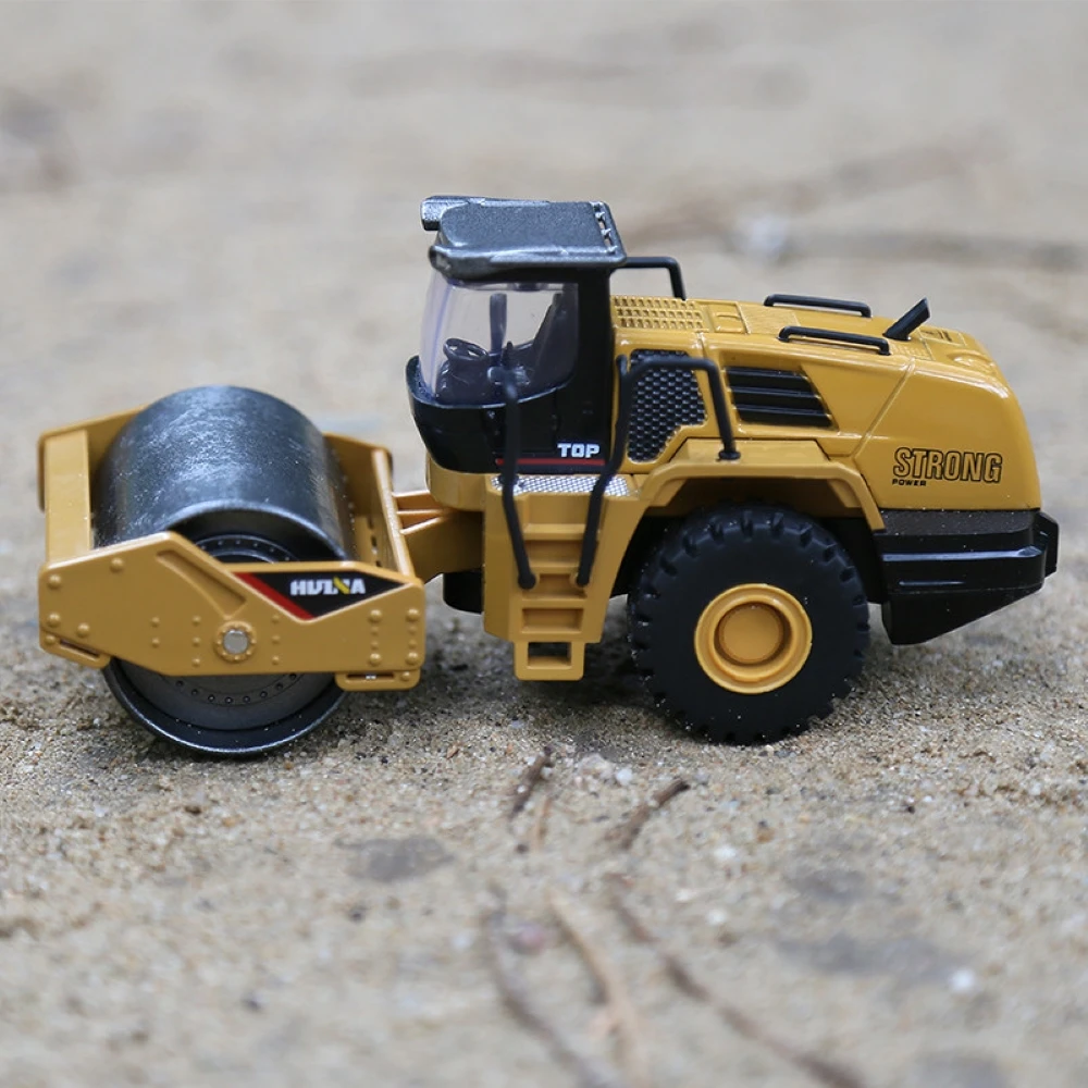 HUINA 1:50 Alloy Toys Scale Die-cast Pattern Hydraulic Navvy Loader Bulldozer Engineering Construction Car Boys Gifts