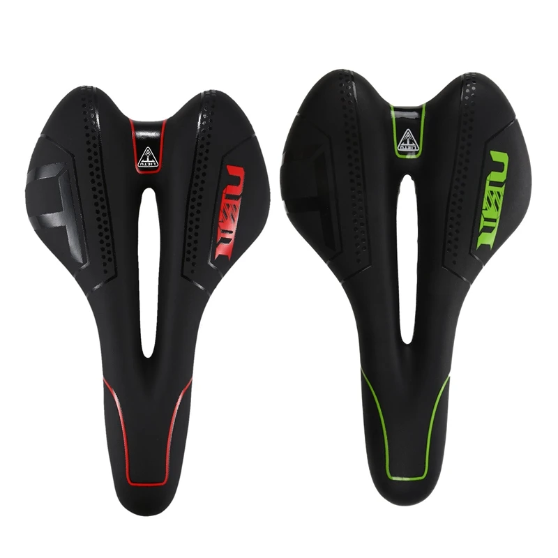 2x LIETU Bicycle Saddle Soft Comfortable Breathable Cushion Black Red Color &amp Green |