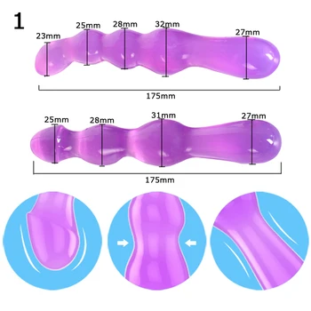 Soft Jelly Anal Plug Anal Beads for Women Butt Plugs Prostate Massage For Men Anus Expander Adult Masturbation Sex Toys 5