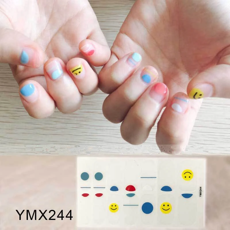 1 лист YMX248 кролик дизайн наклейки Корея Стили полное покрытие ногтей Обертывания DIY маникюр слайдер дизайн ногтей винилы наклейки-лак - Цвет: YMX244