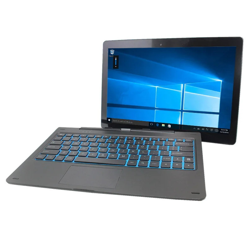 Tasa de descuento Tableta PC con pantalla táctil de 11,6 pulgadas, dispositivo con teclado de acoplamiento, cámaras duales, 1366x768 IPS, 1GBDDR + 64GB, Nextbook, Windows 10 jlOl7L13D