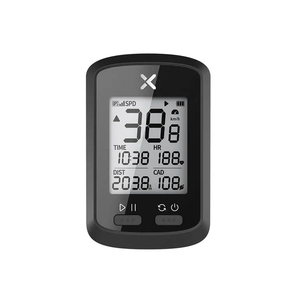 Черный XOSS G+ велосипедный компьютер беспроводной gps Спидометр Водонепроницаемый Таблица велосипедных кодов дорога/MTB велосипед Bluetooth ANT+ с Cadence велосипед Acce - Цвет: Черный