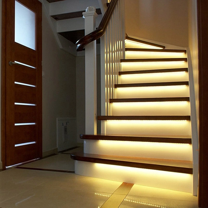 

3M 2M 1M LED Smart Stair Light Under Bed Light PIR Sensor Detector Control Intelligent Wall Lamp Cupboard Wardrobe Kitchen Light