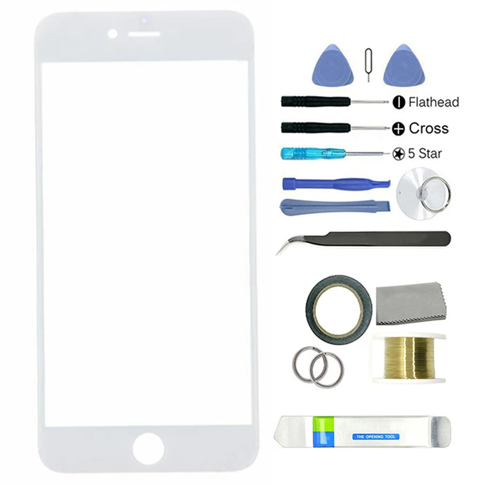 6S MMOBIEL Front Glass Replacement Compatible with iPhone 6 Display Touchscreen incl Tool Kit Black 