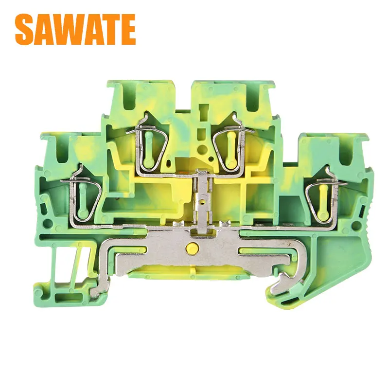 

10Pcs STTB-2.5PE Cable Terminal Blocks CONTACT Wire Connectors Pull Spring Cage Connection Ground Cable Terminal Blocks Wire