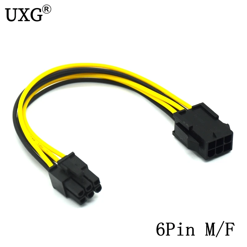 PCIE 6Pin to 6Pin Power Supply Cable Graphics Card Power Extension Cable 6 Pin Connector Male to Female Power Adapter for Mining