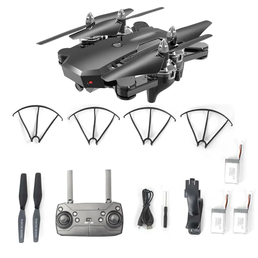 CS-7 gps 2,4G складной Радиоуправляемый Дрон с 1080P WiFi камерой самолет Безголовый режим Радиоуправляемый вертолет радиоуправляемые игрушки - Цвет: 3 Batteries