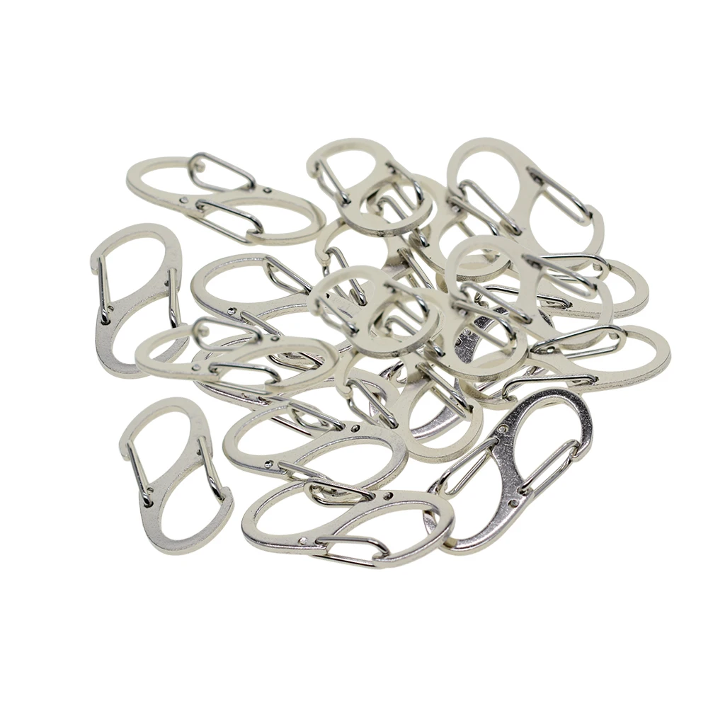 

20 Pcs Mini S Shape Snap Hook Key Holders Hook Metal Backpack Clasps Carabiners