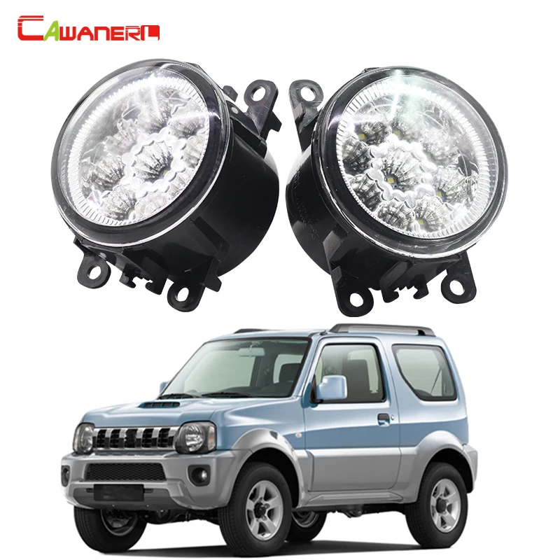 

Cawanerl 1 пара автомобиля Светодиодный дневной светильник DRL Противотуманные светильник, работающего на постоянном токе 12 В в стайлинга автомобилей высокого Мощность для Suzuki JIMNY FJ 1998-2014