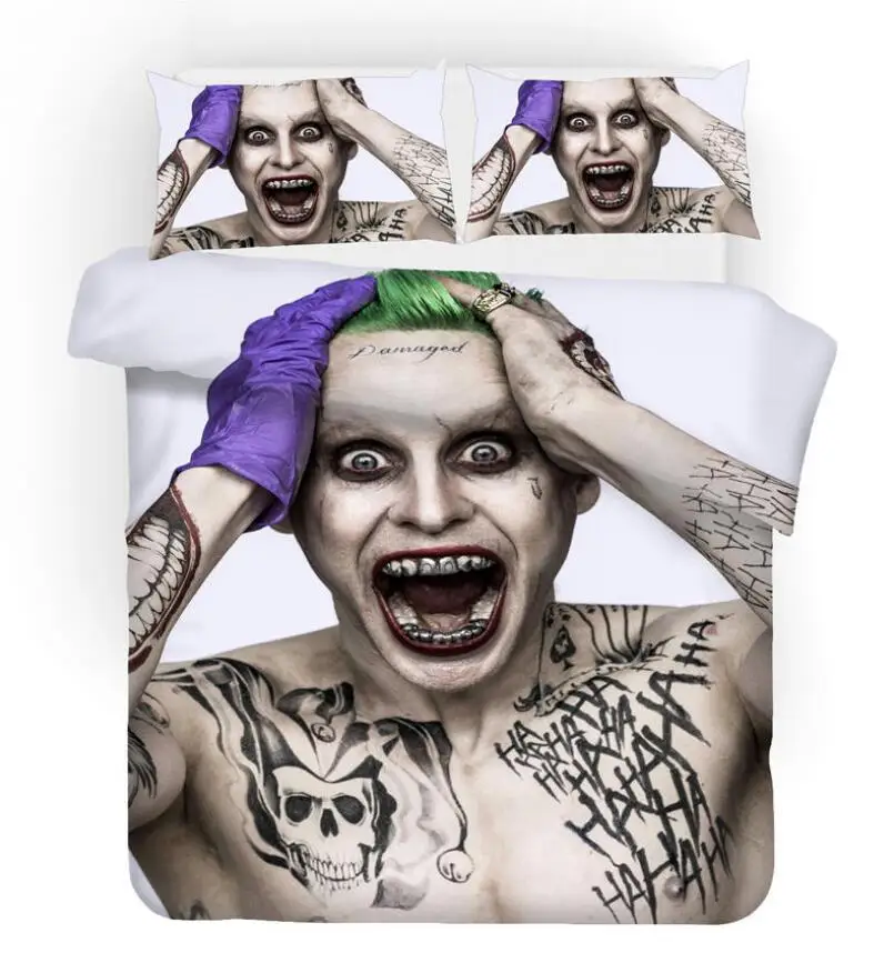 Joker 3d Bedding Set Duvet Covers Pillowcases Clown Children Room Decor Comforter Bedding Sets Bedclothes Bed Linen - Цвет: 1