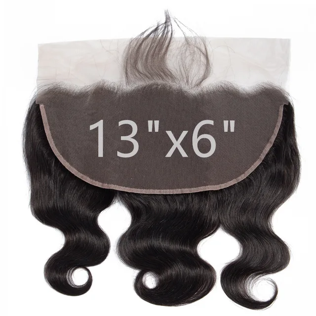 Grand nature-extensiones de cabello humano ondulado brasileño, accesorio con cierre frontal de encaje suizo, Remy, 13x6