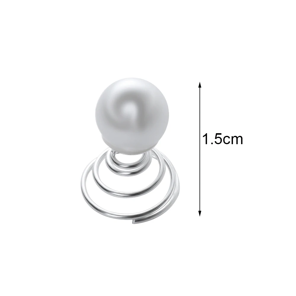 Hair Clips Hair Accessories 12Pcs Bridal Crystal Pearl Flower Spiral Twist Hair Pins Clips Wedding Jewelry Bride Headdress Women Hair Styling Accessories