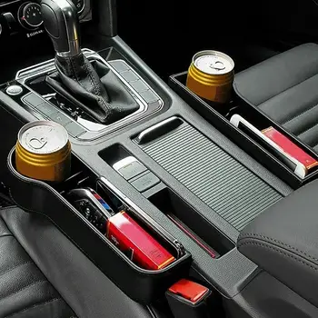 

Left / Right Car Seat Crevice Gaps Storage Box Cup Phone Holder Organizer Reserved design Accessories Phone Holder Organizer