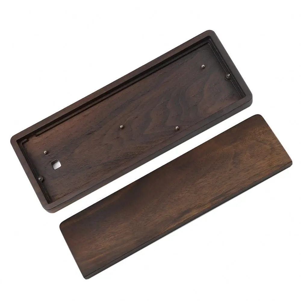 Caixa de Madeira Maciça Resto Pulso Qmk Através da Placa Pcb para 60 Mini Teclado Jogo Mecânico Compatível Poker Faceu 60 Gh60 - Imagem 5
