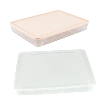 

24 Case Egg Boxes Kitchen Refrigerator Crisper Box Portable Storage Box Plastic Picnic Egg Cartons