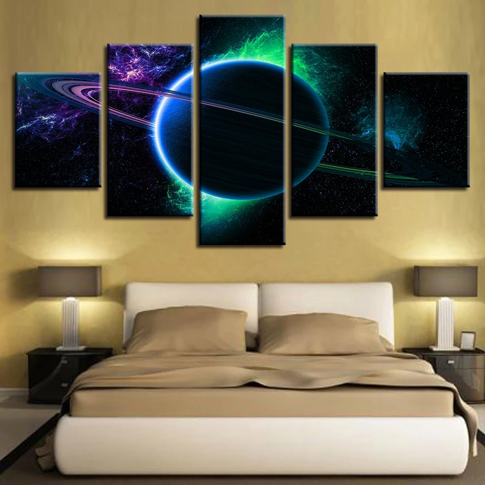 Модульные картины для декора комнаты в абстрактной рамке 5 штук плакат Aurora