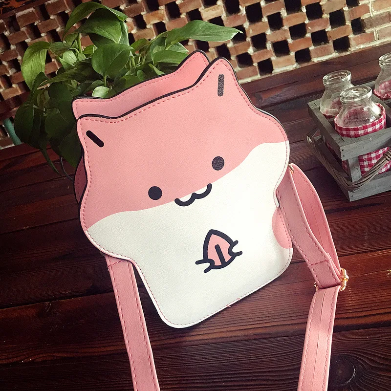 

Cartoon New Style Little Hamster Contrast Color Pu Women's Casual Shoulder Bag 2019 Trend Korean-style Oblique Bag WOMEN'S Bag
