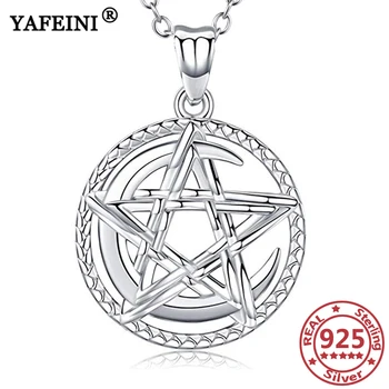 شراءYAFEINI 925 فضة ستار و قلادة على شكل قمر القلائد 925 الفضة سلسلة المرأة مجوهرات عيد الأم هدايا التخرج