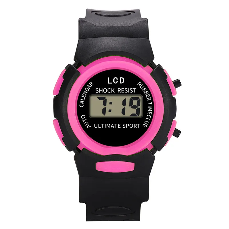 Детский светодиодный цифровой Электронные часы для мальчиков и девочек, студенческие спортивные детские часы, модные водонепроницаемые детские наручные часы в подарок, А4