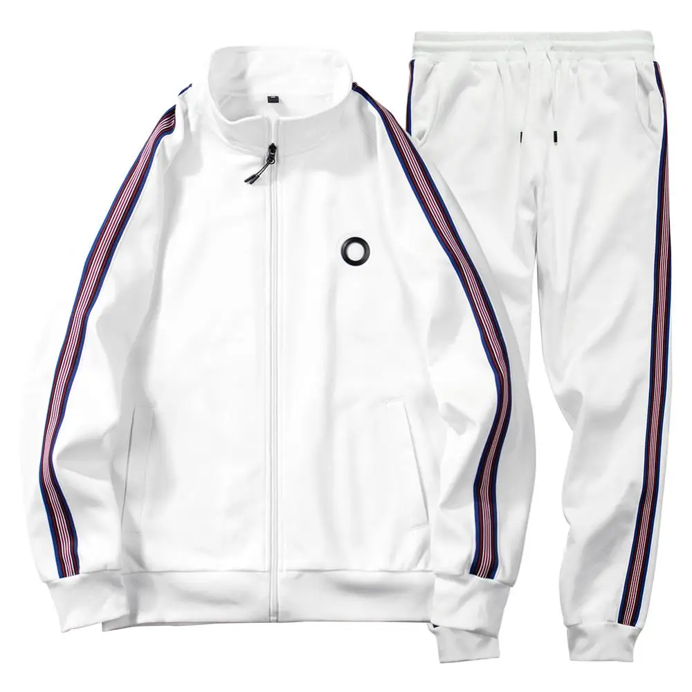 Beste Mannen Sportkleding Casual Lente Trainingspak Mannen Twee Stukken Sets Stand Kraag Jassen Sweatshirt Broek Joggers Trainingspak Running