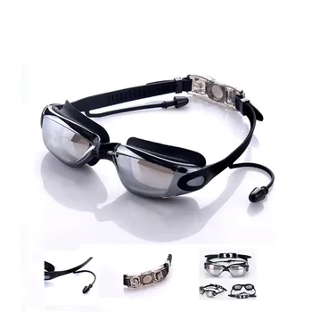 

Professional Swimming goggles HD Anti-Fog 100% UV adjustable glasses belt swim goggle adult Waterproof diopter Sports Eyewear