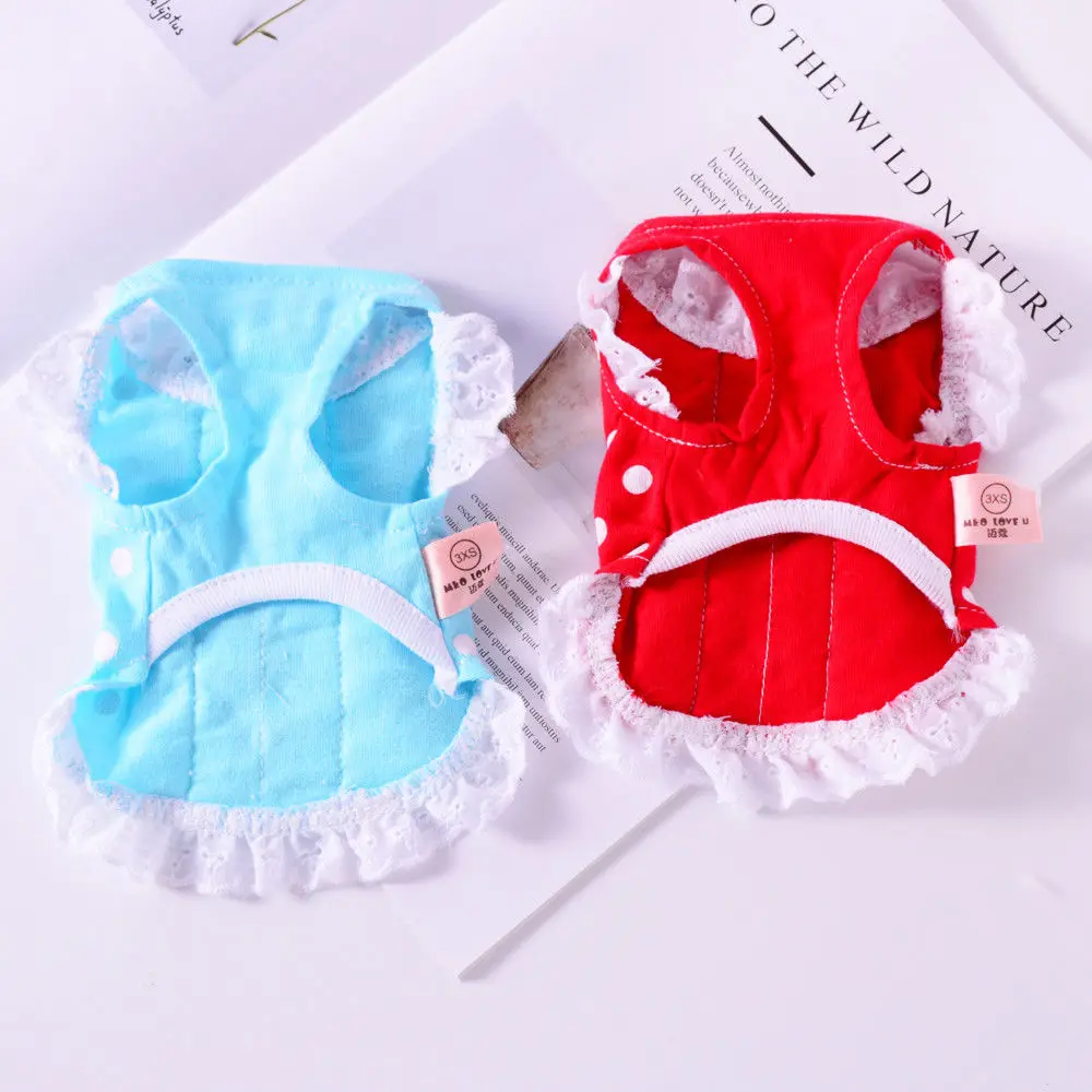 Teacup Chihuahua Dog Clothes Girl Bow Tie Shirts Tutu Lace Dress Size XSmall XXXS XXS for Yorkie Cat teddy bichon Yorkie