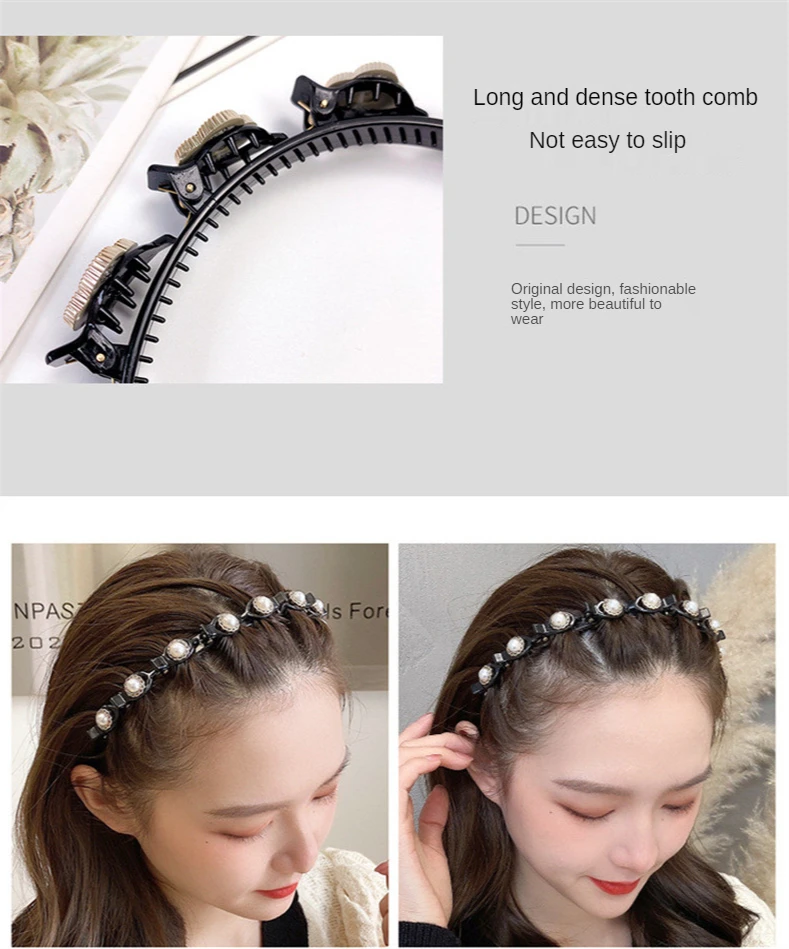 Women hair clips Double Layer Bangs Hairstyle ban Jewelry Hairpin Sports Hair Band accessories hoop Headband ornaments for girls Women hair clips Double Layer Bangs Hairstyle ban Jewelry Hairpin Sports Hair Band accessories hoop Headband ornaments for girls