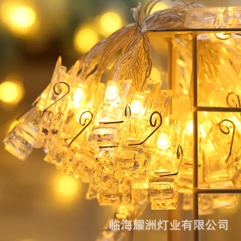 

Photo Clip Lighting Chain Online Celebrity Room Ornamental Festoon Lamp Christmas Photo Folder LED String Lights