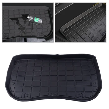 

DWCX Black TPE Waterproof Car Front Trunk Cargo Liner Tray Floor Mat Protector Pad Fit For Tesla Model 3 2017 2018 2019