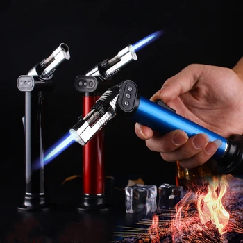 

Butane Gas Jet Lighter Electronic ignition Spray Gun Kitchen Metal Torch Windproof Cigar Lighter Outdoor Gadgets For Men No Box