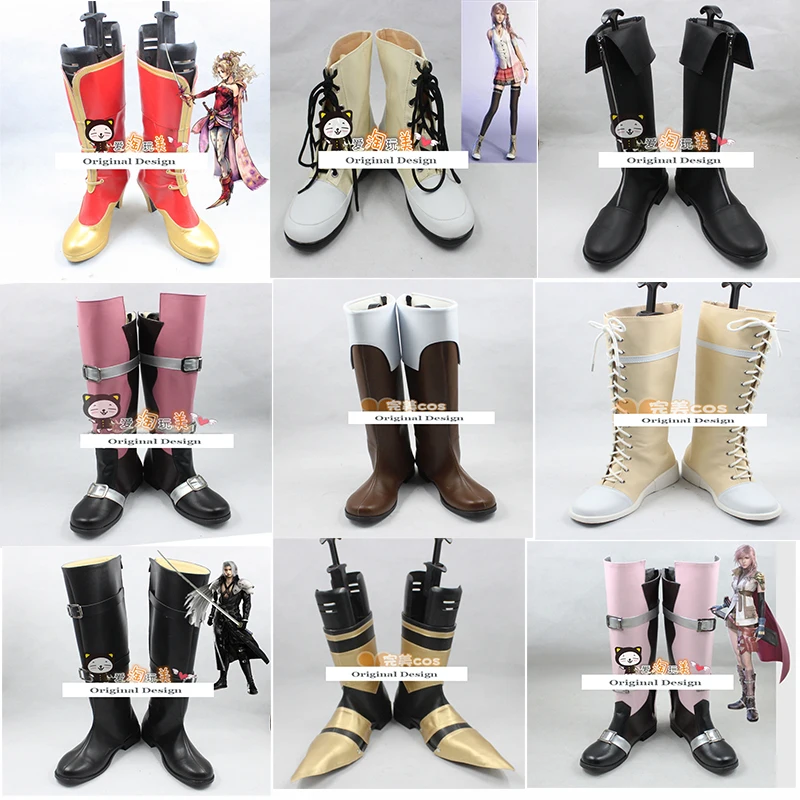 

Final Fantasy Noctis Lucis Caelum Genesis Sephiroth Zack Fair Cloud Strife Rydia Iris Characters Costume Cosplay Shoes Boots