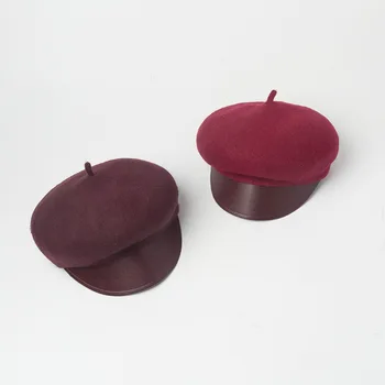 

Women Men Delicate woolen duck tongue beret women's fashion warm peaked hat