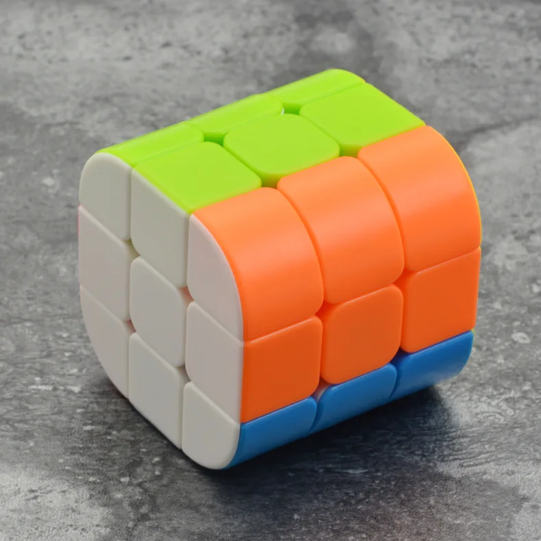 LeFun цилиндр скоростной куб без наклеек волшебный твист безопасный ABS обучающая игрушка Cubo Magico головоломка 1 шт