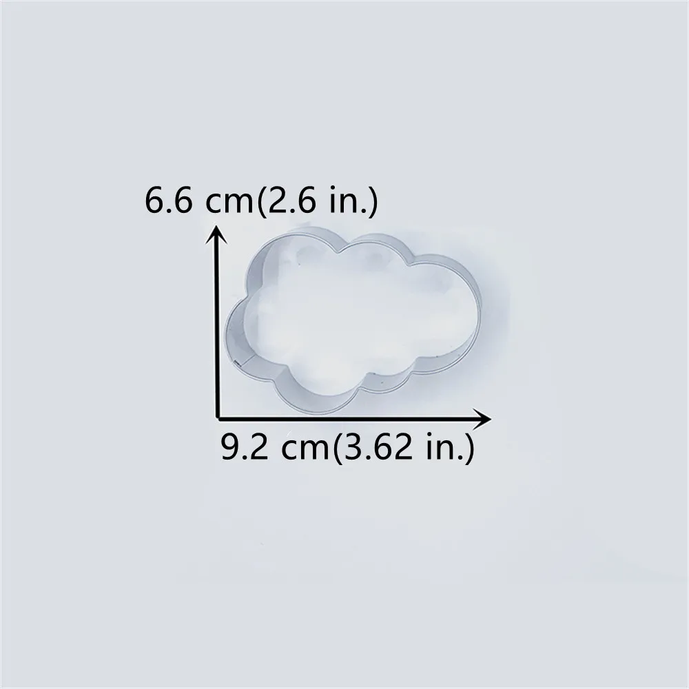 KENIAO Cloud Cookie Cutter for Air Travel-9.2 x 6.6 CM-Weather Biscuit Fondant Sandwich Bread Mold Stainless Steel